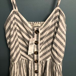 Striped Button Dress